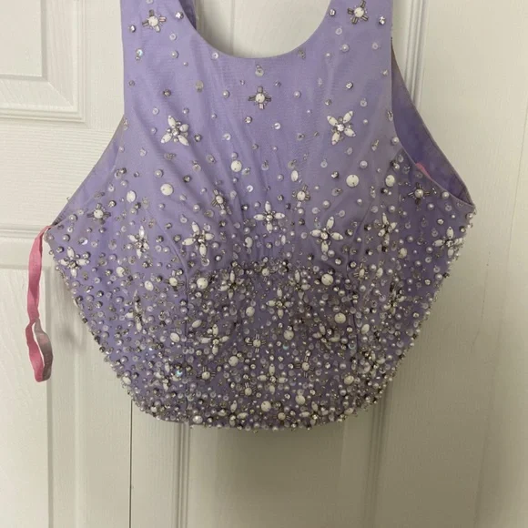 Two Piece Purple Prom Dress Size 8 - Picture 5 of 6